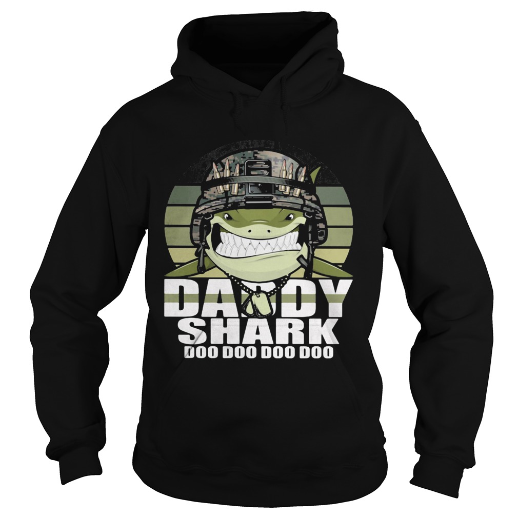 Daddy shark doo doo doo doo vintage retro Hoodie