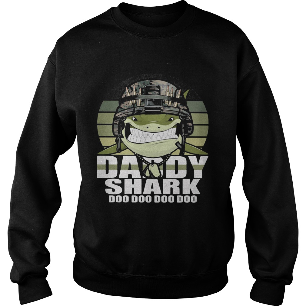 Daddy shark doo doo doo doo vintage retro Sweatshirt