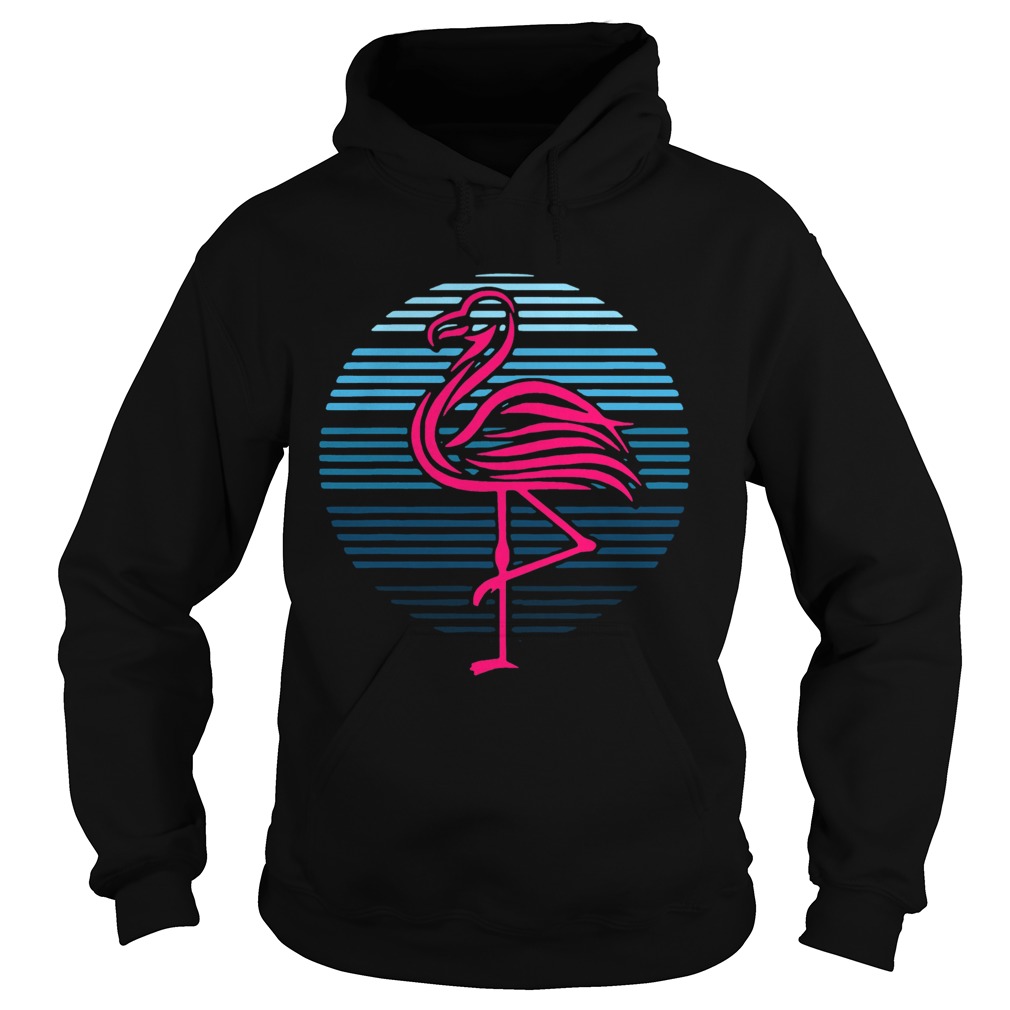 Flamingo Bird 80s Party Theme Hoodie