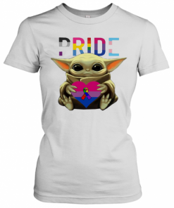 Lgbt Pride Baby Yoda Hug Heart Cancer Awareness T-Shirt Classic Women's T-shirt