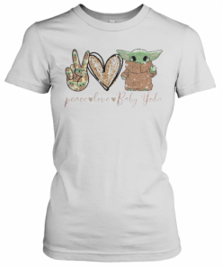 Peace Love Baby Yoda T-Shirt Classic Women's T-shirt