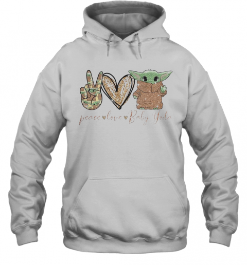 Peace Love Baby Yoda T-Shirt Unisex Hoodie