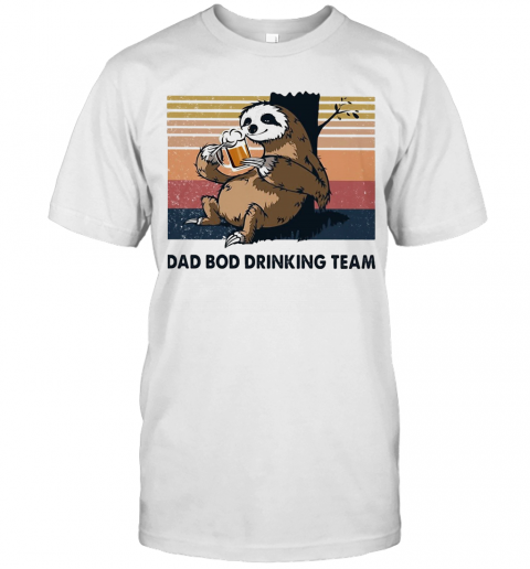 Sloth Beer Dad Bod Drinking Team Vintage T-Shirt