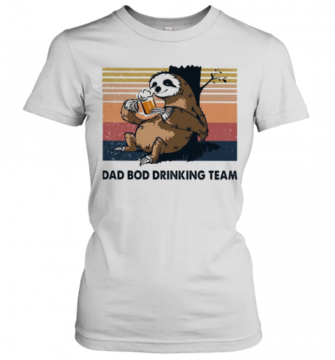 Sloth Beer Dad Bod Drinking Team Vintage T-Shirt Classic Women's T-shirt