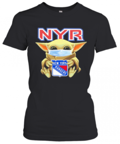 Star Wars Baby Yoda Mask Hug New York Rangers T-Shirt Classic Women's T-shirt