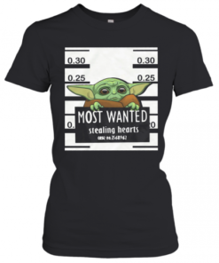 Star Wars Baby Yoda Most Wanted Stealing Hearts T-Shirt Classic Women's T-shirt