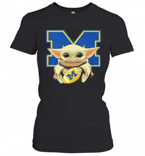 Yoda Baby Hug Wolverines T-Shirt Classic Women's T-shirt