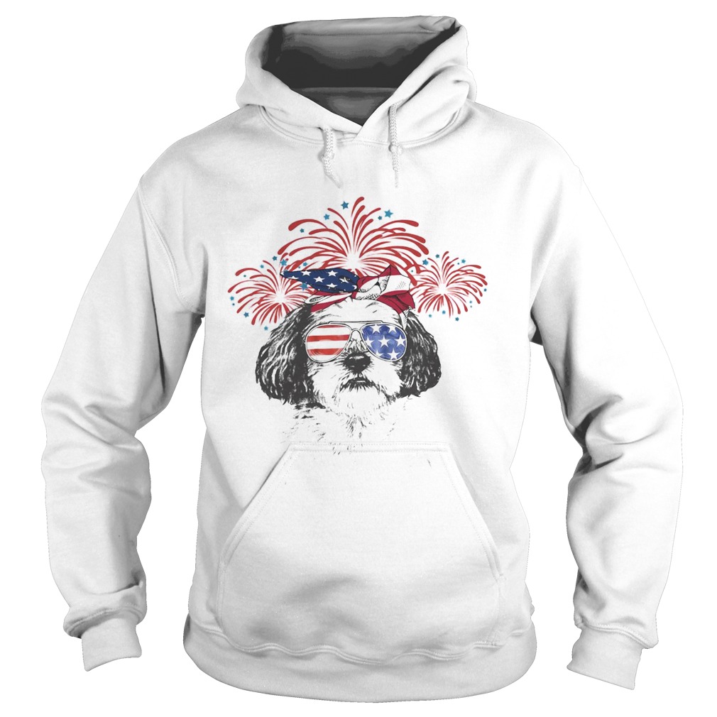 Yorshire terrier American flag veteran Independence Day Hoodie