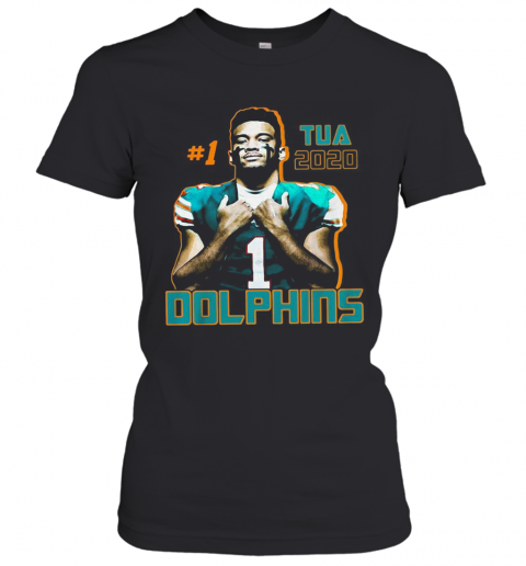 1 Tua Tagovailoa 2020 Miami Dolphins Football T-Shirt Classic Women's T-shirt