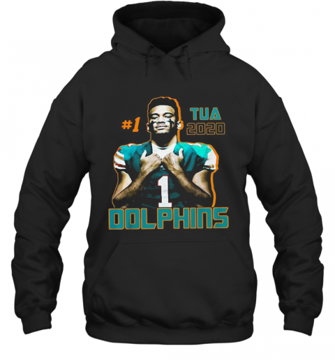 1 Tua Tagovailoa 2020 Miami Dolphins Football T-Shirt Unisex Hoodie