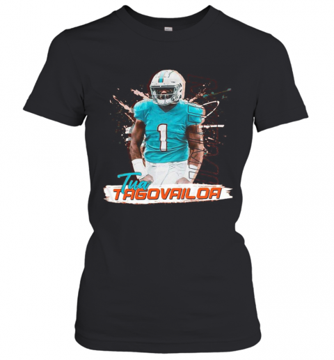 1 Tua Tagovailoa Miami Dolphins Football T-Shirt Classic Women's T-shirt