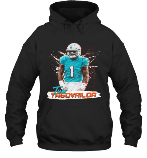 1 Tua Tagovailoa Miami Dolphins Football T-Shirt Unisex Hoodie