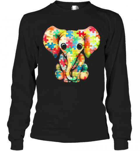 Baby Elephant Autism T-Shirt Long Sleeved T-shirt 