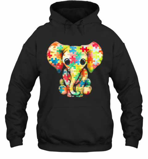 Baby Elephant Autism T-Shirt Unisex Hoodie