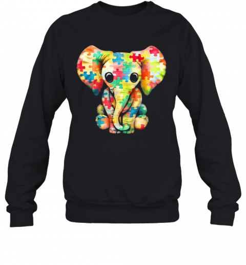 Baby Elephant Autism T-Shirt Unisex Sweatshirt