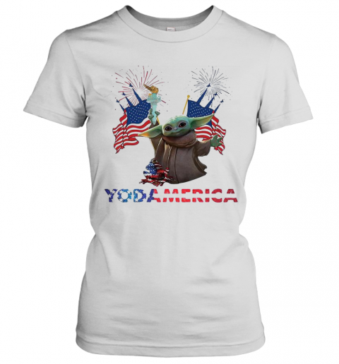 Baby Yoda America T-Shirt Classic Women's T-shirt