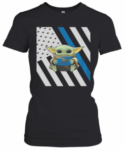 Baby Yoda Hug USPS American Flag T-Shirt Classic Women's T-shirt