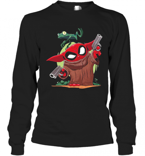 Baby Yoda Spiderman And Frog T-Shirt Long Sleeved T-shirt 