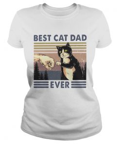 Best cat dad ever vintage retro  Classic Ladies