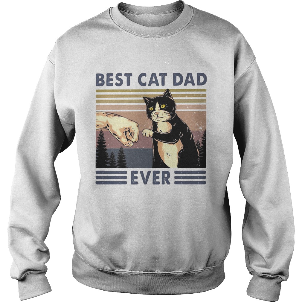 Best cat dad ever vintage retro Sweatshirt