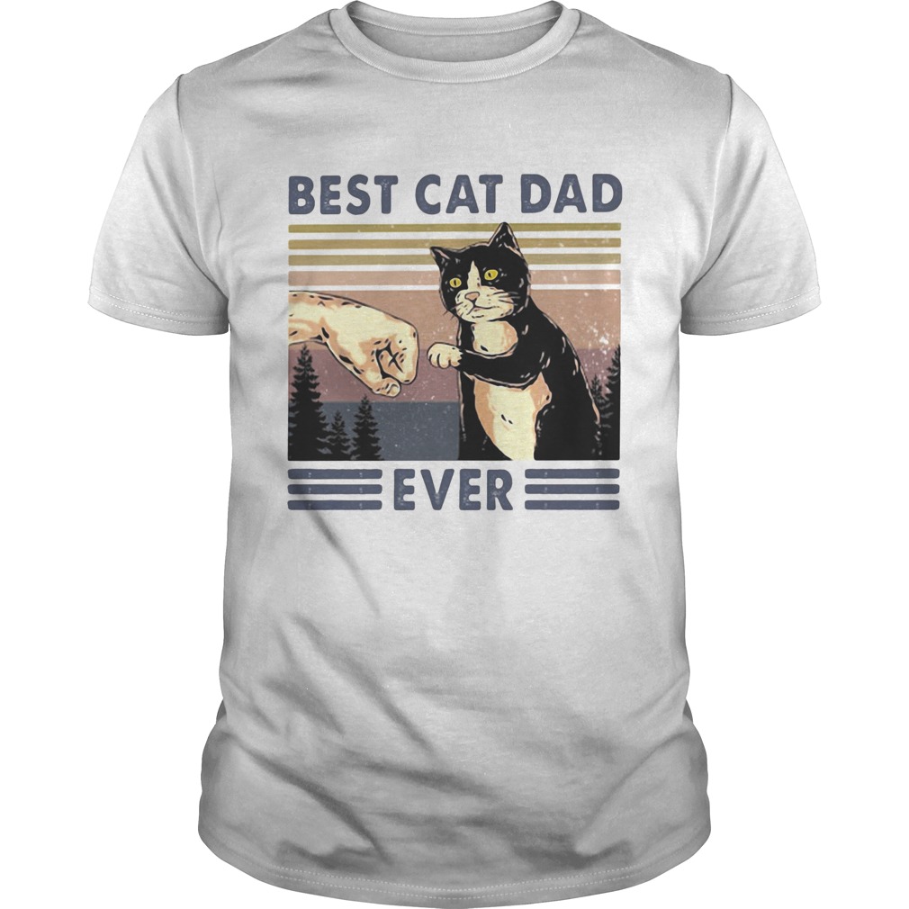 Best cat dad ever vintage retro shirt