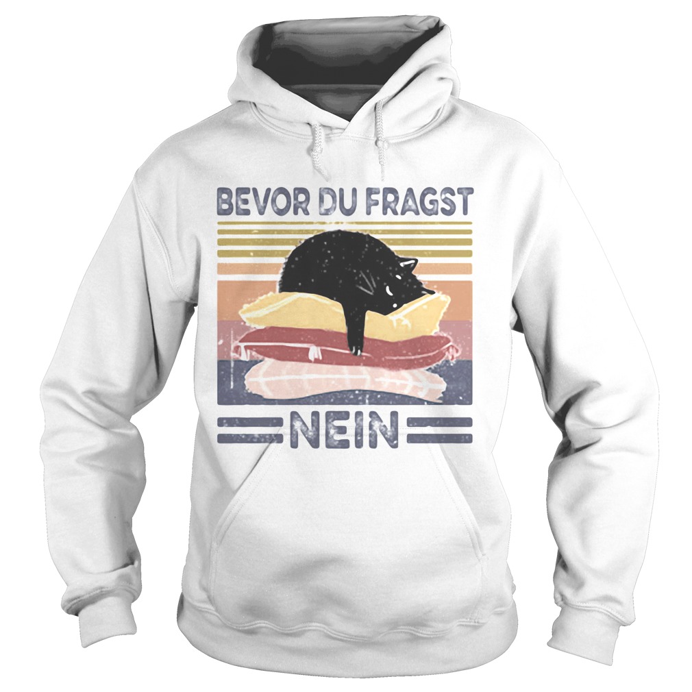 Bevor du fragst nein cat vintage retro Hoodie