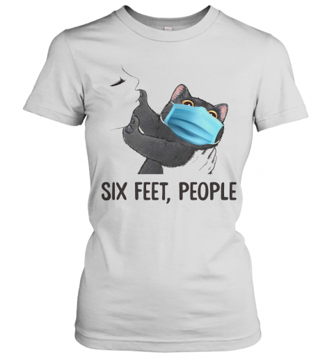 Black Cat Mask Six Feet People T-Shirt Classic Women's T-shirt