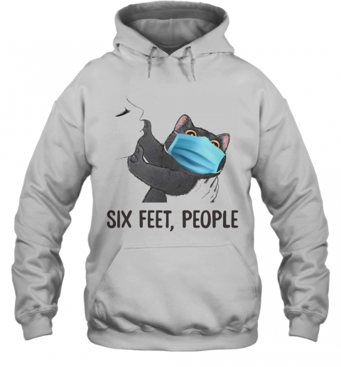 Black Cat Mask Six Feet People T-Shirt Unisex Hoodie