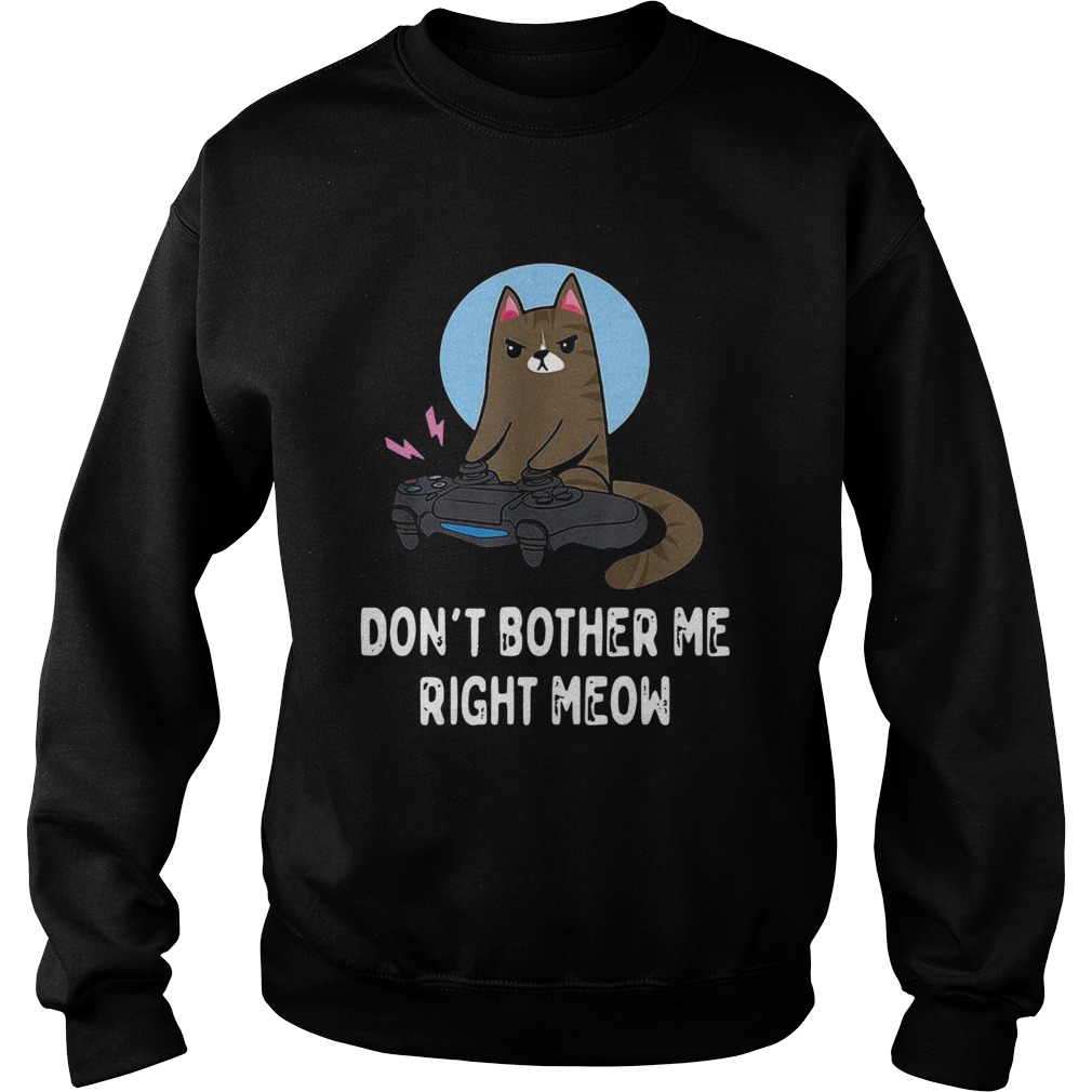 Cat Gamer Dont Bother Me Right Meow Sweatshirt