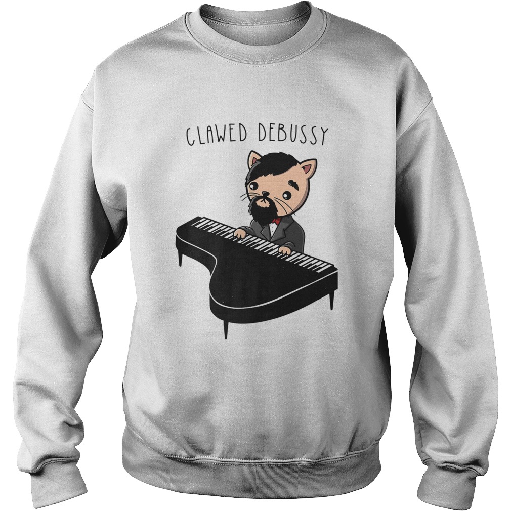 Cat Playing Classical Piano Music Claw Sweatshirt