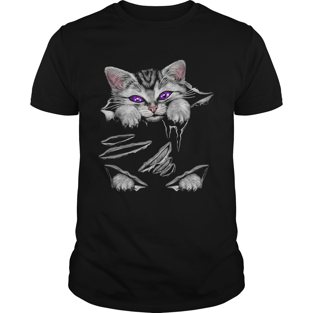 Cat Scratch Torn Stranded shirt