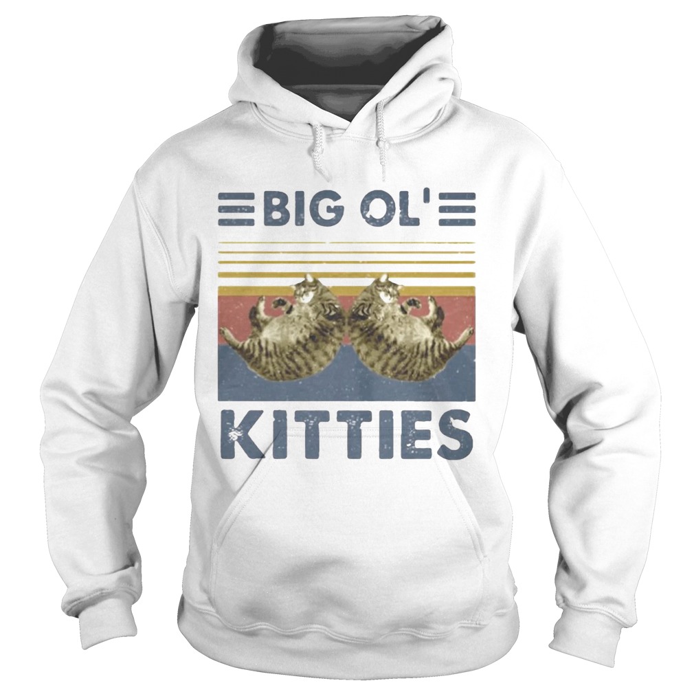 Cat big ol kitties vintage retro Hoodie