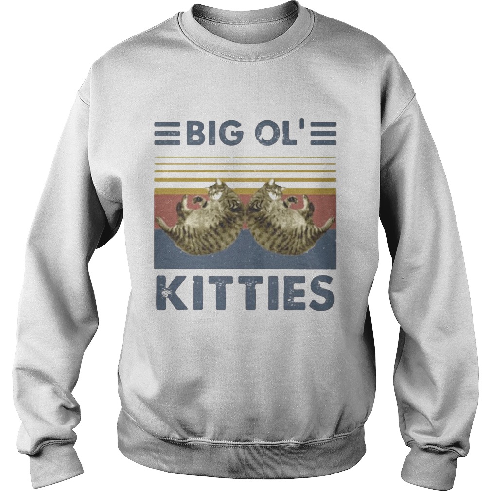 Cat big ol kitties vintage retro Sweatshirt