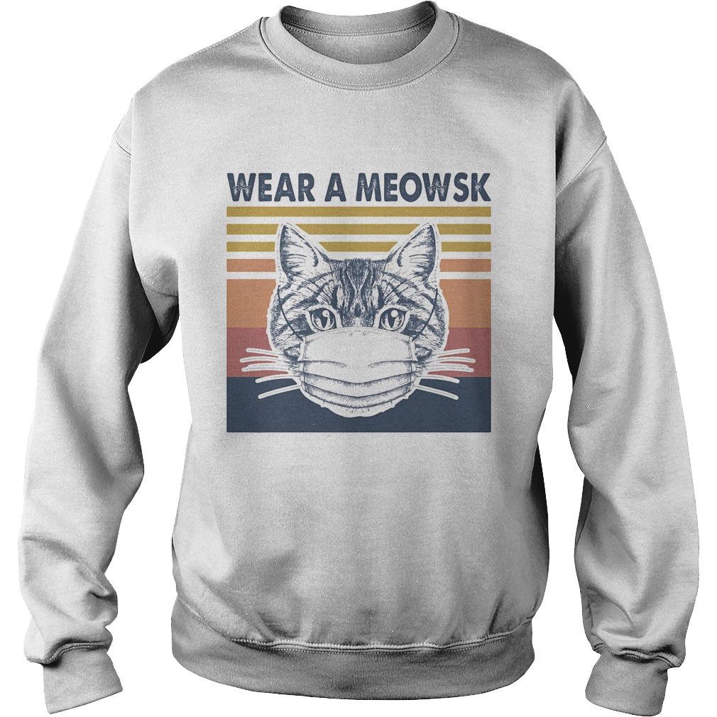 Cat face mask Wear a meowsk Vintage retro Sweatshirt