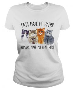 Cats Make Me Happy Humans Make My Head Hurt  Classic Ladies