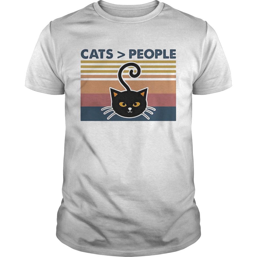 Cats people vintage retro shirt