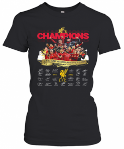 Champions Liverpool Fc 128 Years Anniversary 1892 2020 Signatures T-Shirt Classic Women's T-shirt