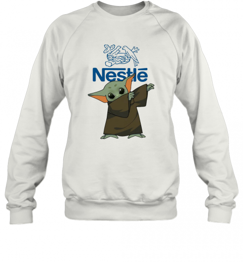 Dabbing Baby Yoda Mask Nestle Logo Coronavirus T-Shirt Unisex Sweatshirt