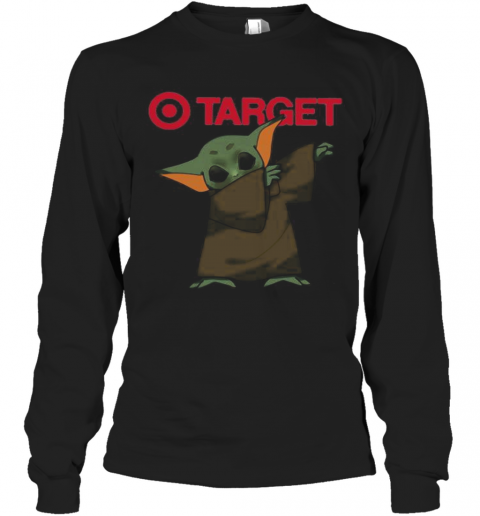 Dabbing Baby Yoda Target Logo T-Shirt Long Sleeved T-shirt 