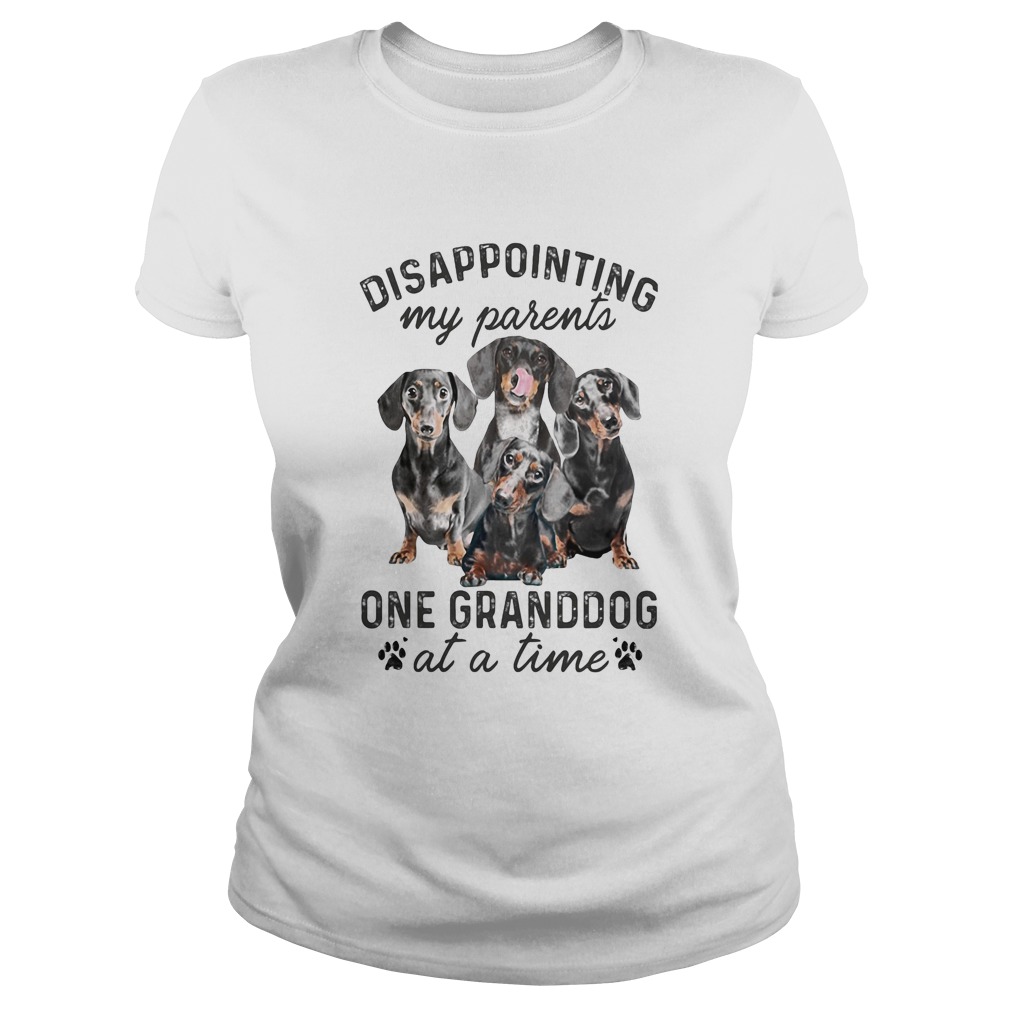 Dusapponinting my parents one granddog black footprint Classic Ladies