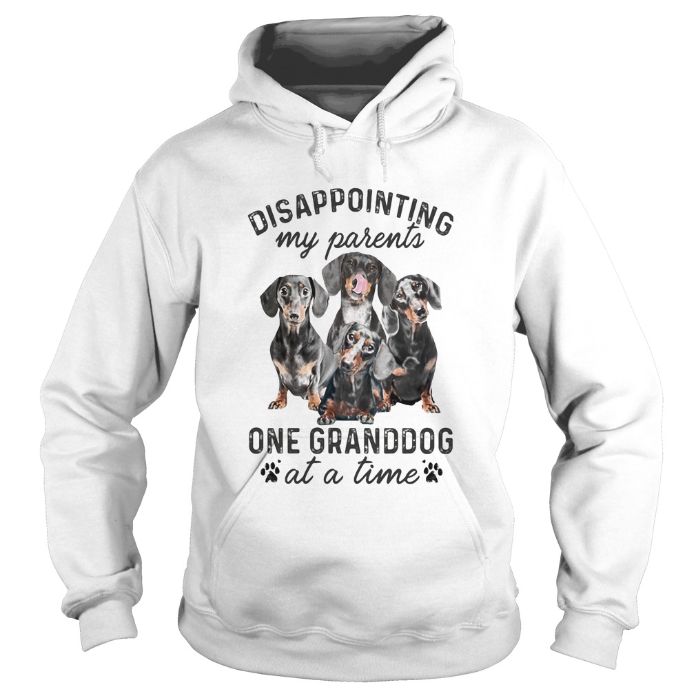 Dusapponinting my parents one granddog black footprint Hoodie