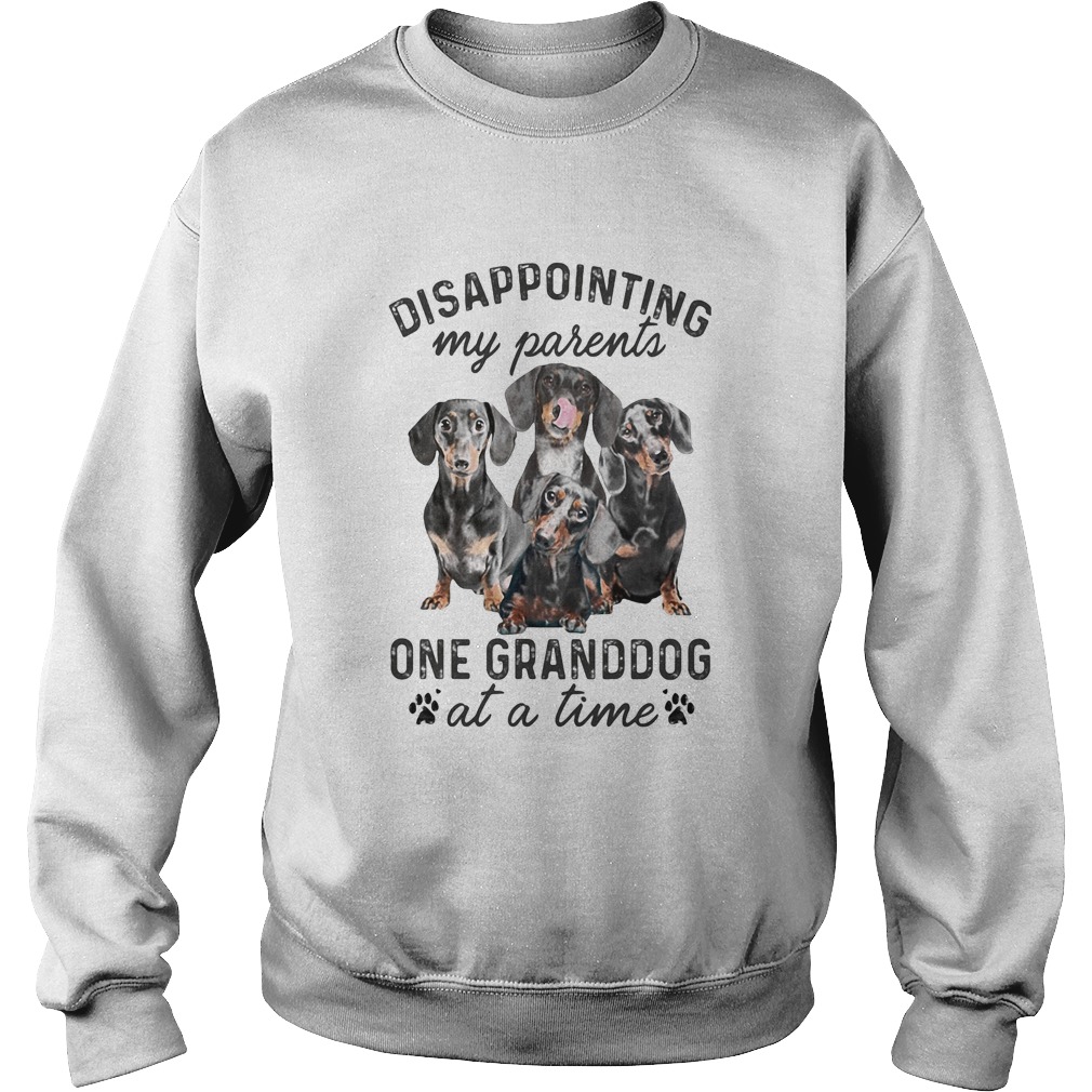 Dusapponinting my parents one granddog black footprint Sweatshirt