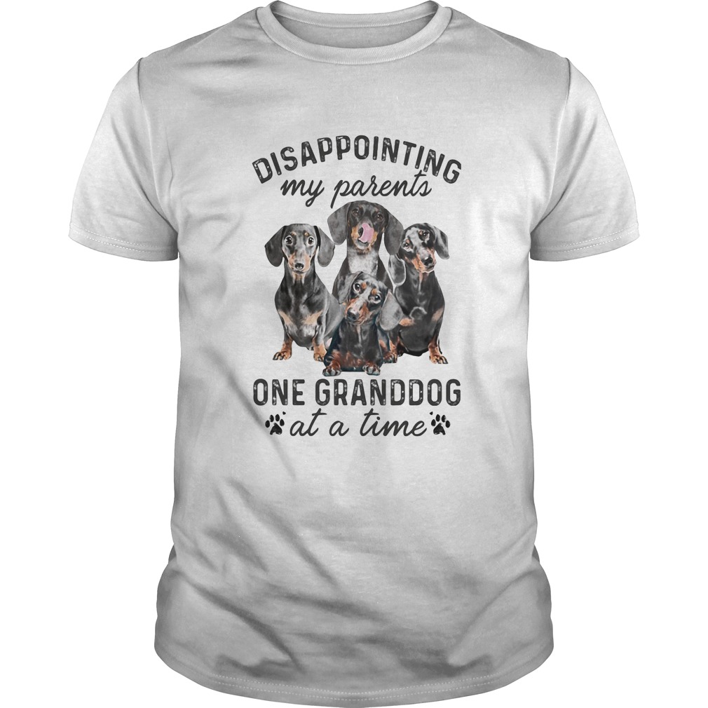 Dusapponinting my parents one granddog black footprint shirt