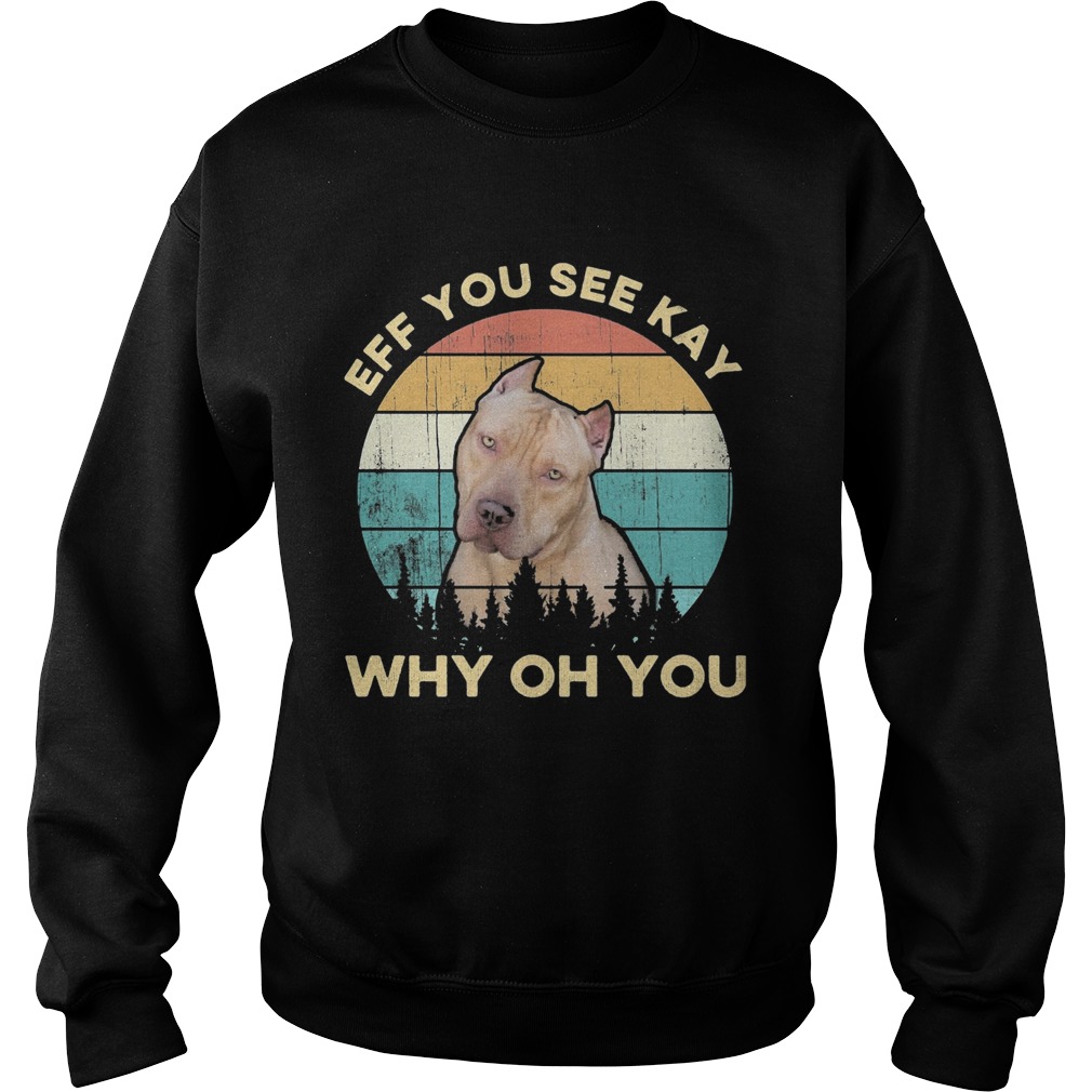 Eff You See Kay Why Oh You Dog Vintage Retro Sweatshirt