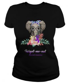 Elephant Bow Lovely Forget Me Not Alzheimers Awareness  Classic Ladies