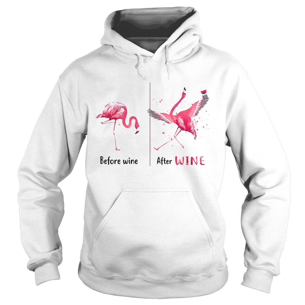 Flamingo Before After Wine Hoodie