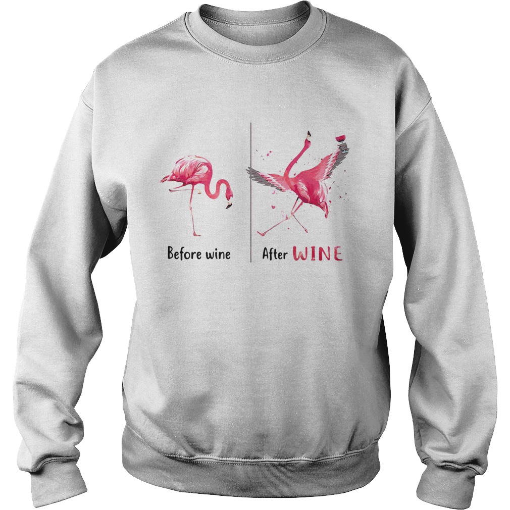 Flamingo Before After Wine Sweatshirt