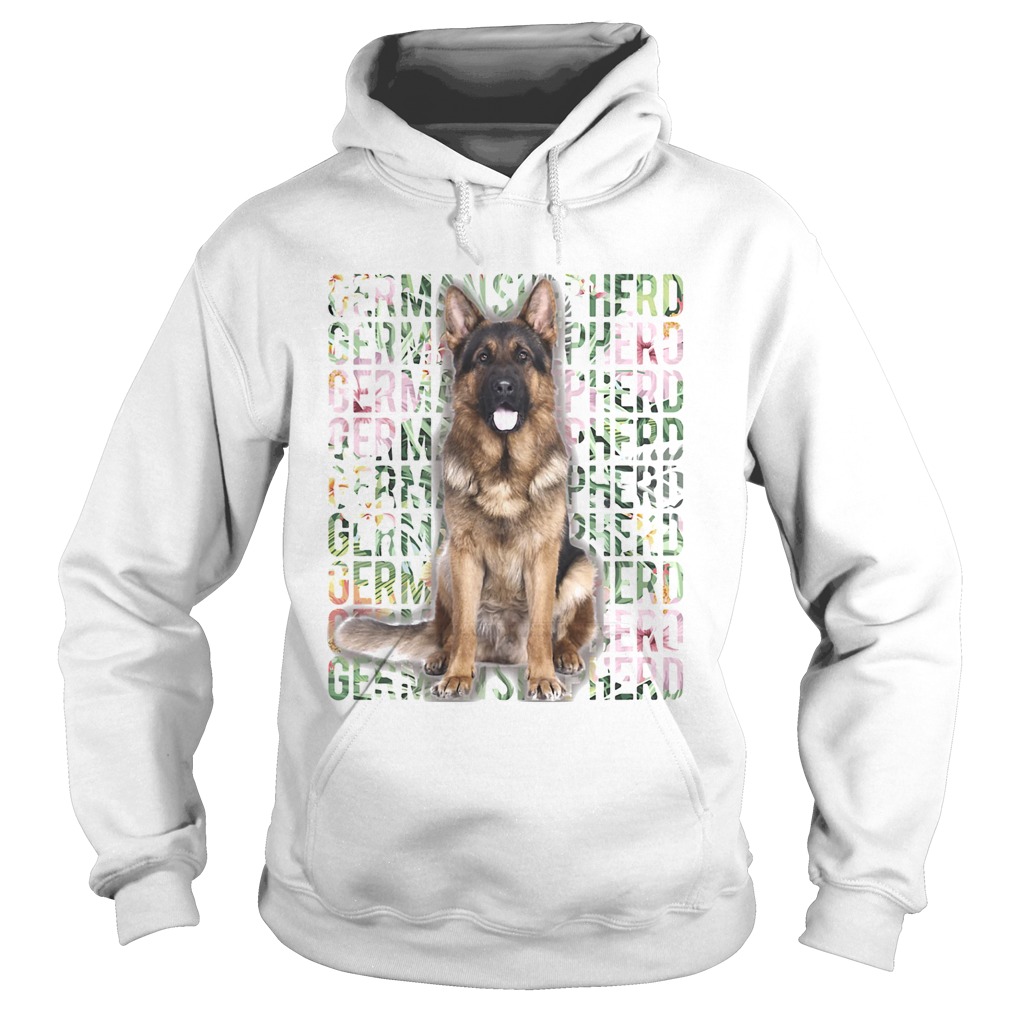 Flower german shepherd Alsace Hoodie