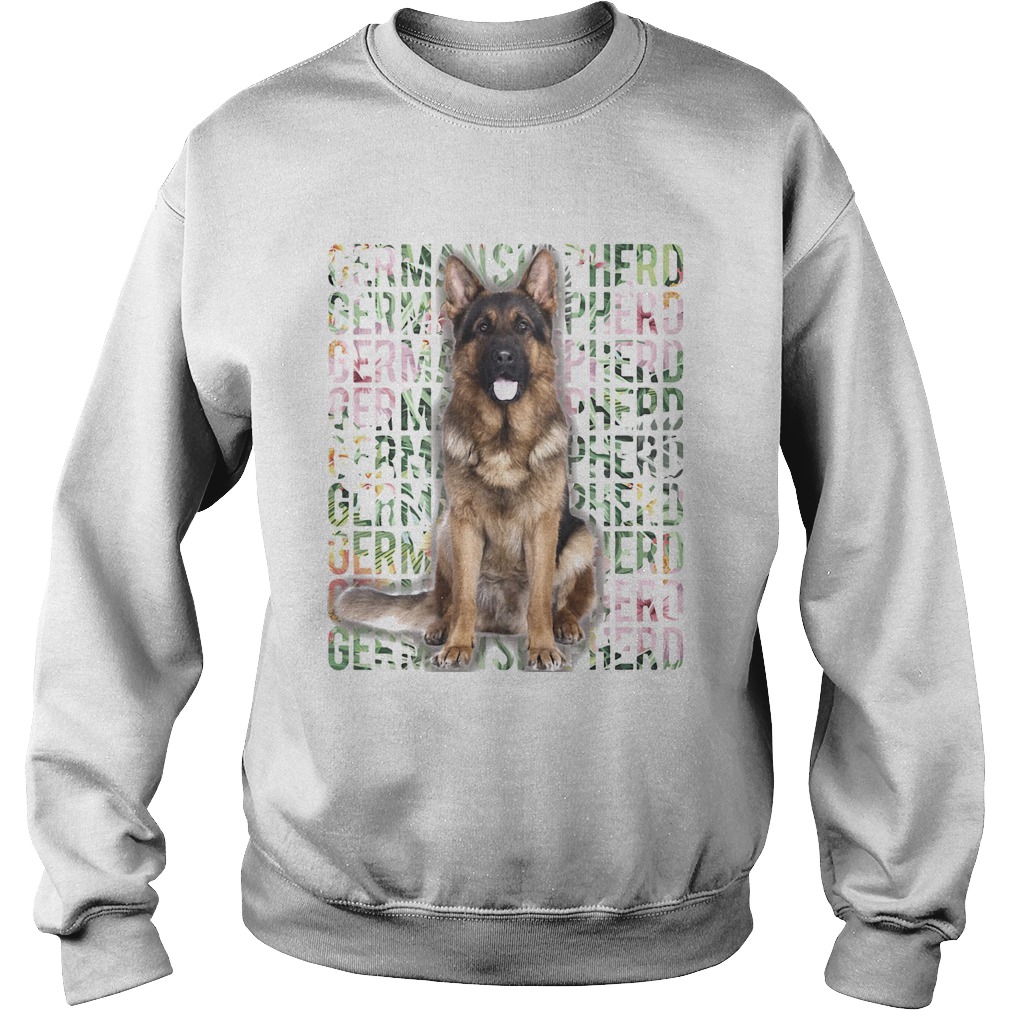 Flower german shepherd Alsace Sweatshirt