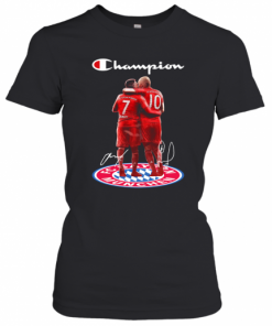 Franck Ribery And Arjen Robben Champion Bayern Munich Signature T-Shirt Classic Women's T-shirt